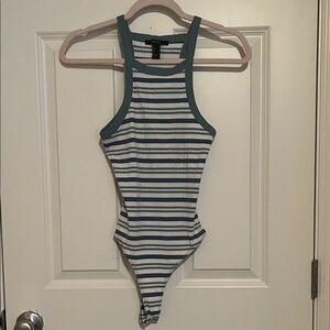 Striped Blue and White bodysuit